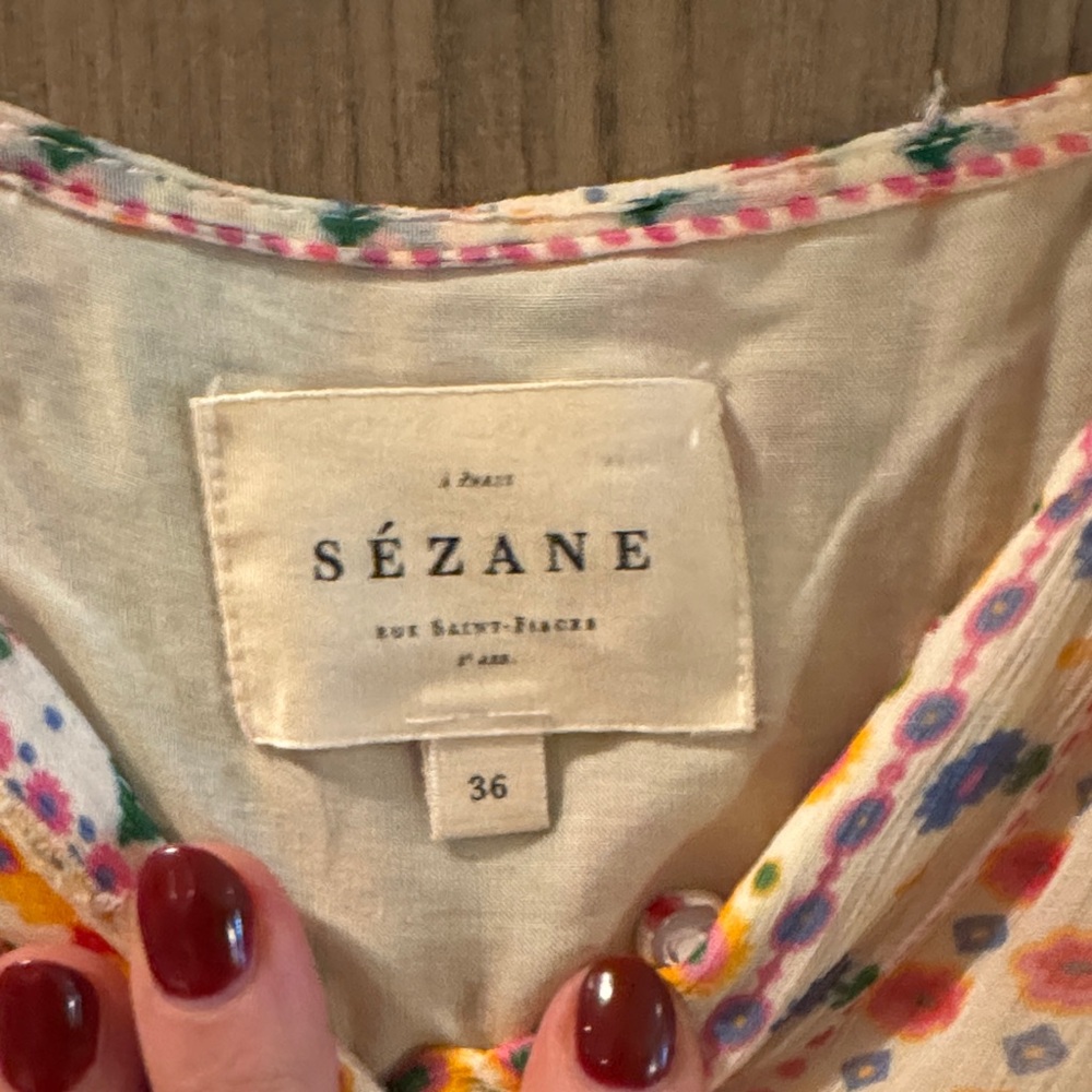 Sezane Multicolor Patchwork Maxi Dress - image 2